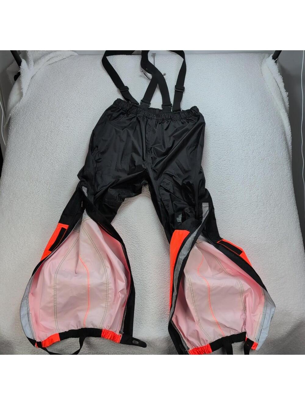 Harley Davidson Hi-Vis Motorcycle Waterproof Overalls Bib Pants Mens L Stirrups - Picture 7 of 14